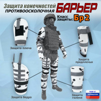 Комплект противоосколочной защиты "Барьер". Класс защиты Бр 2. Цвет: клякса.